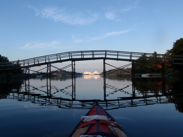 Le pont de kapellskär, entrée nord de l'archipel de Stockholm...