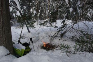 feu de camp réduit
