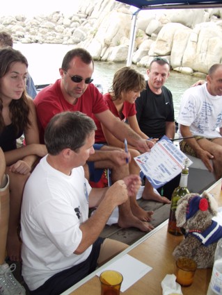 Daniel, leader du groupe "I Mantini" partageant une journée avec les stagiaires.