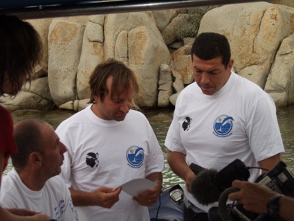 Alexandre ALLARD et Abdelatif BENAZZI (ex. capitaine du XV de France) Fondation "LAUREUS", notre nouveau soutien.